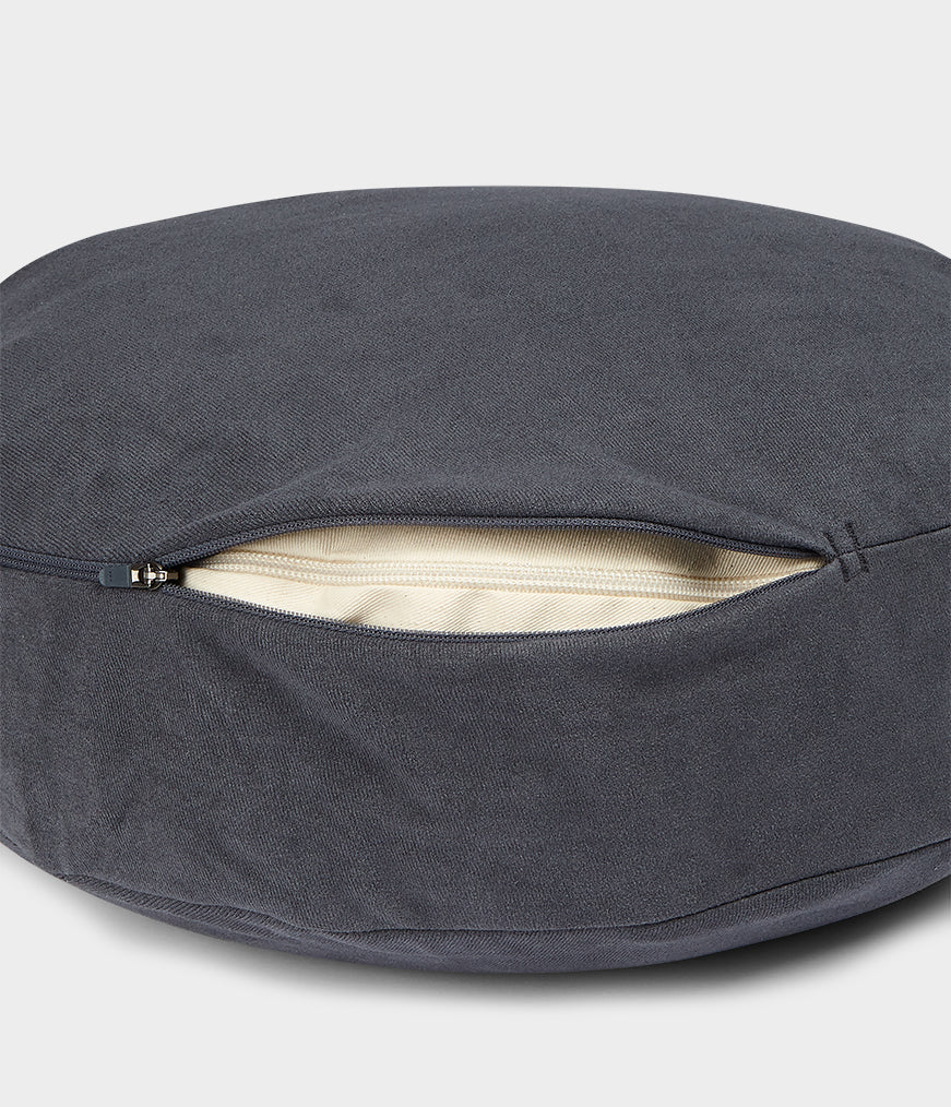 Round Meditation Cushion – 48.5 x 18cm, Buckwheat Fill